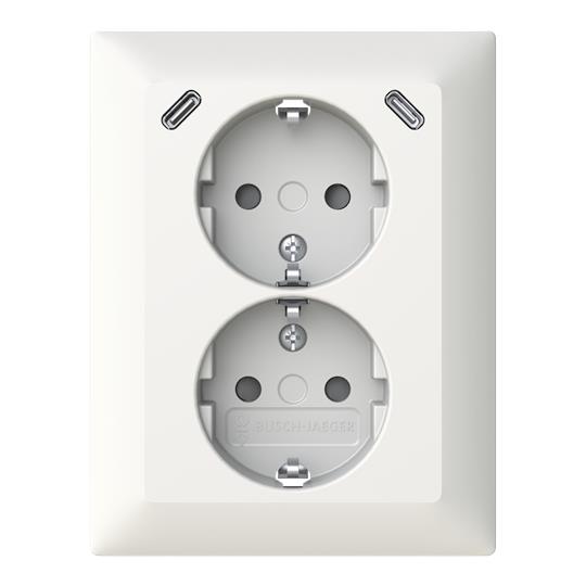 BJ SCHUKO 202EUJRB2USBC-914 USB-Doppelsteckdose Safety+m.2x USB C