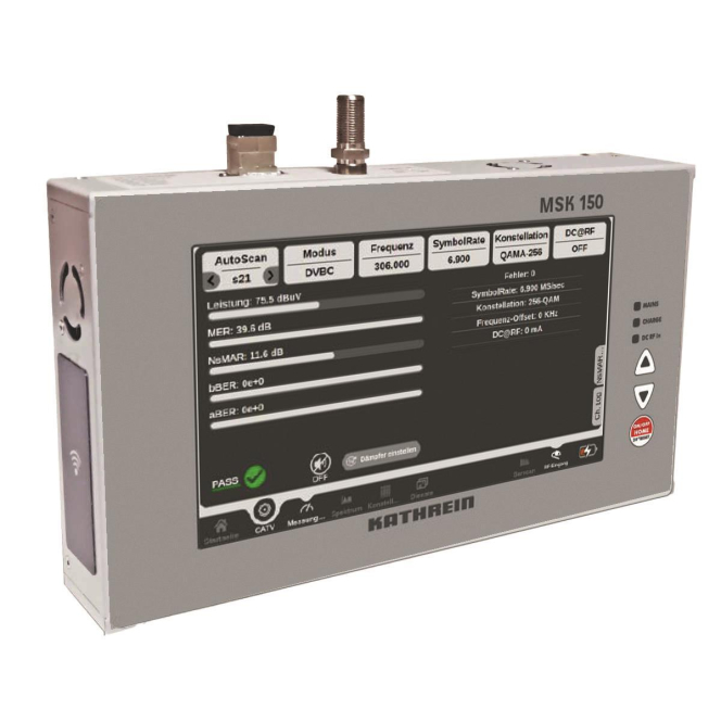 KATH Messgerät MSK 150 Sat/TV/Opt/IPTV Touch TFT-Display Antennen