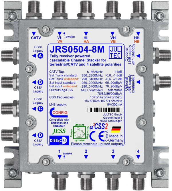 Jultec Einkabelmultischalter JRS0502-8M 5 auf 2/8UB